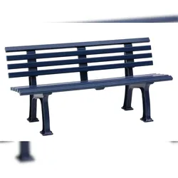 Blome Gartenbank Sylt 3-Sitzer, 2 Standfüßen & Lehne, Blau, von PROREGAL