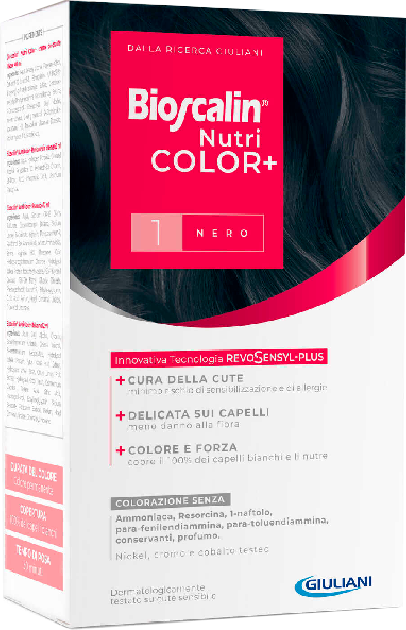 Boiron Bioscalin Coloração Cabelo 1 Preto Nutri Color+