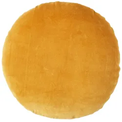 DEKOKISSEN rund senfgelb, Baumwollsamt?40 cm
