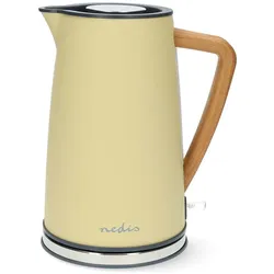 Nedis Wasserkocher, Wasserkocher, Gelb, Beige
