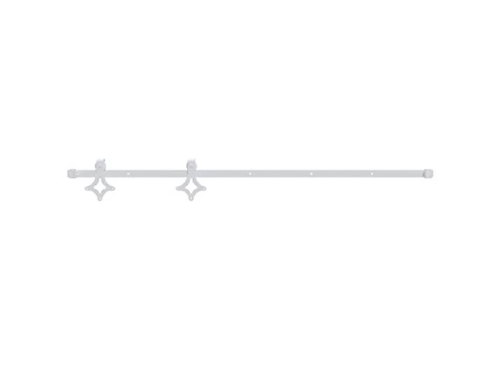 Kit de quincaillerie de porte coulissante 183 cm Acier Blanc