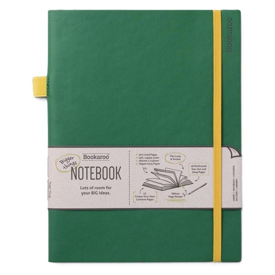 Peter Pauper Bookaroo Journal Notizbuch gross - dunkelgrün (Liniert, Weicher Einband) (48986281)