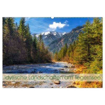 Idyllische Landschaften am Tegernsee (Wandkalender 2027 DIN A2 quer), CALVENDO Monatskalender