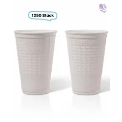 Thermo- Trinkbecher weiß mit hohem Hitzeschutz, R-PP-Recycling Volumen: 0,20- 0,25l, 1.250 Stk, Heißgetränkegenuss