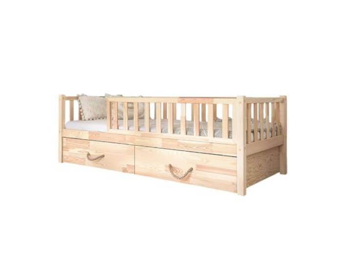 SCANDILAND Kinderbett ARIA Hausform Schlaffunktion, handgeschliffen