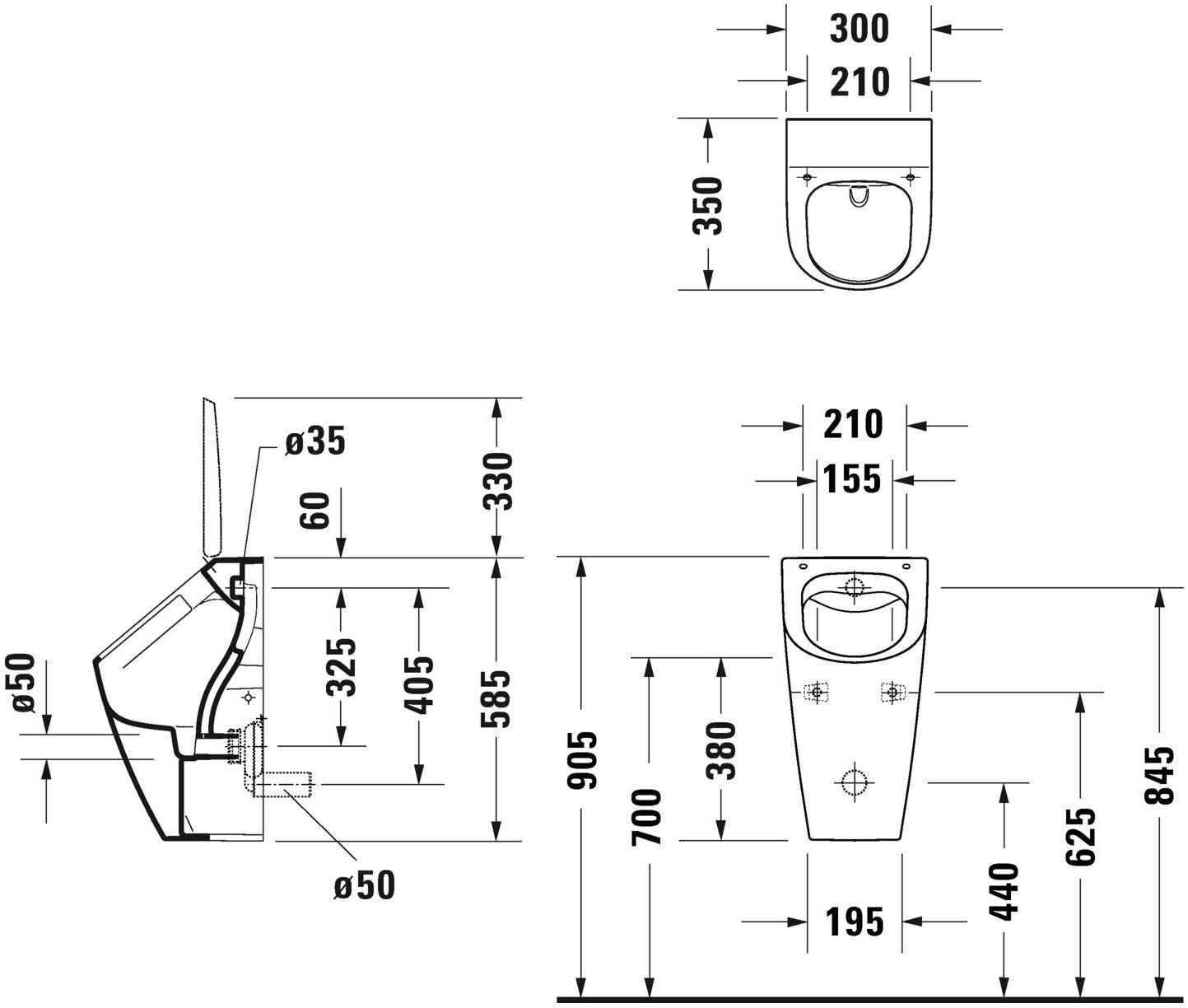 Duravit ME by Starck Urinal