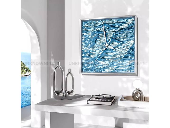 Horloge murale ondulée tridimensionnelle de 10 pouces, ornement de bureau pour salon, chambre à coucher, horloge de table, peinture décorative créative