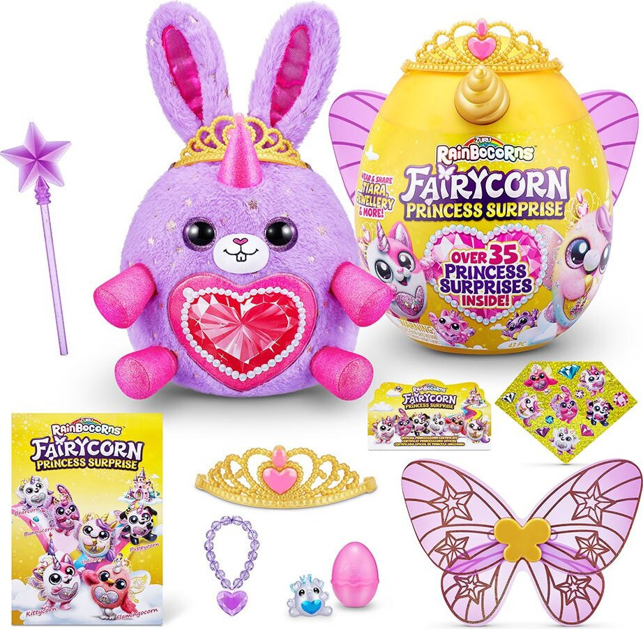 Rainbocorns Fairycorn Prinses Serie 6 Speelgoed met Accessoires en Teddybeer, Roze