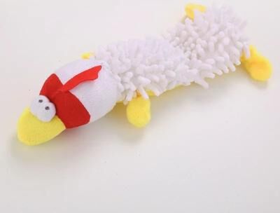 Uplift Treasures Plush Squeaky Dog Chew Toy white Chick