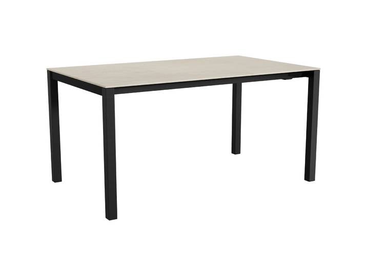 Gartentisch ausziehbar Campo Grande anthrazit / Travertino Romano Keramik/Stahl B 150 T 90 cm - Möbel Konfigurator: Traummöbel individuell
