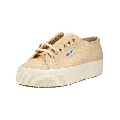 Plateausneaker SUPERGA "Superga Sneaker Textil", Damen, Gr. 38, beige, Textil, Schuhe Plateausneaker