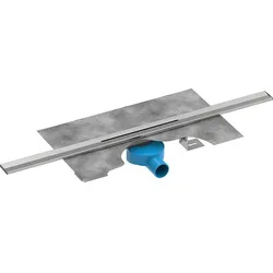 Evenes Linien-Duschrinne Komplettset L= 1200mm, Edelstahl gebürstet, Sanierungsmodell