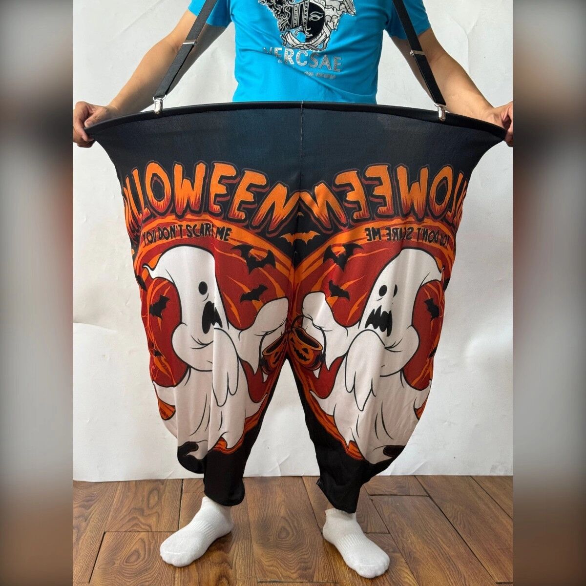 INF Ghost Halloween Übergroße Sackhose – Mehrfarbiges Prank-Spiel, Unisex, Digitaldruck für Sackrennen