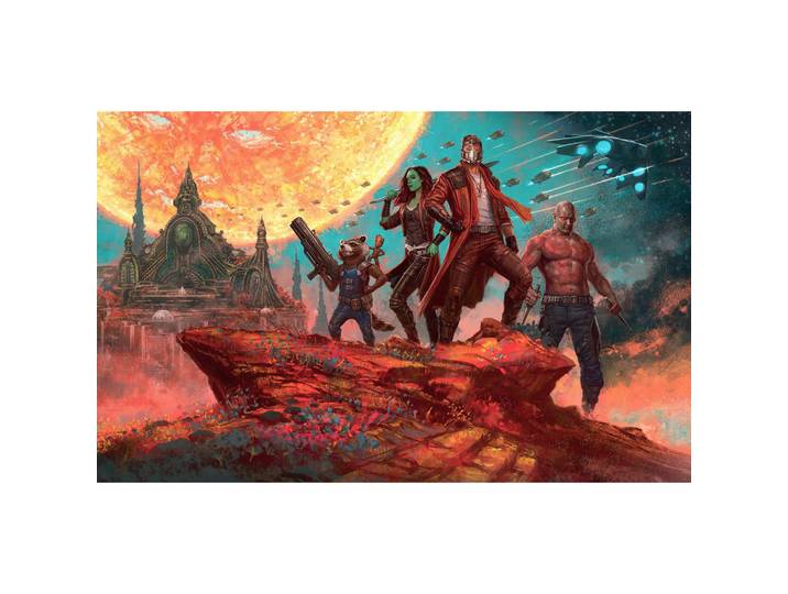 Marvel Fototapete Guardians OF THE Galaxy, Mehrfarbig, Cartoon, 400x250 cm, Tapeten & Wandverkleidungen, Fototapeten