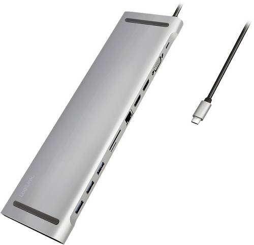 LogiLink USB-C Dockingstation UA0373 Passend für Marke Dockingstations: Universal USB-C Power Delivery, integrierter Kartenleser