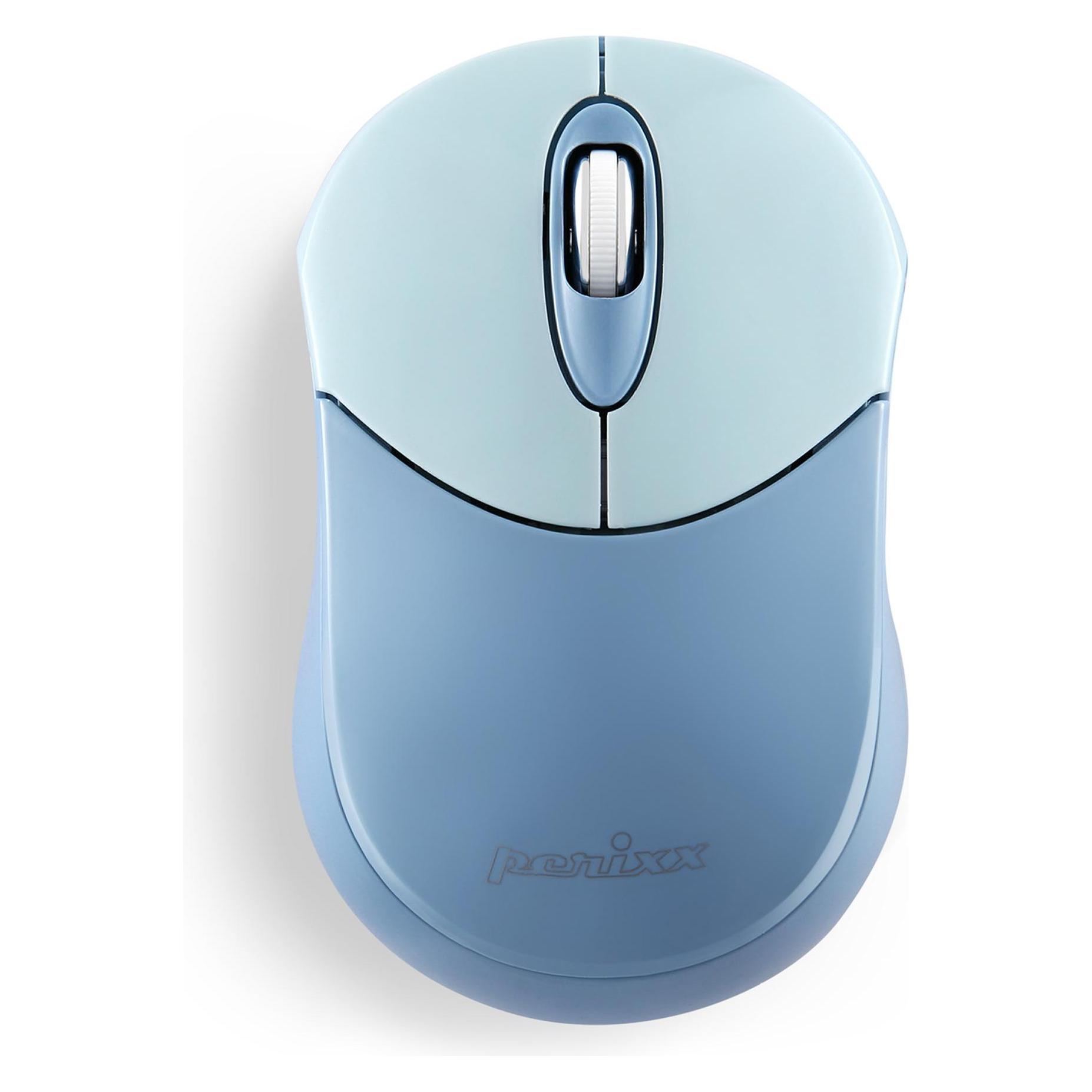 Perixx PERIMICE-802BL, Bluetooth-Maus für PC und Tablet, schnurlos, blau (Kabellos) (PERIMICE-802BL)
