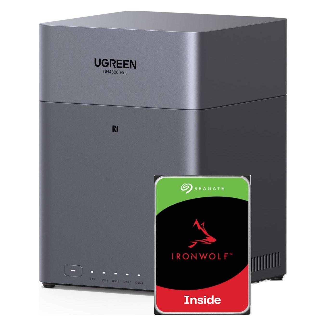 Ugreen DH4300 Plus 4Bay 8TB NAS met 2x 4TB Seagate IW (70208727)