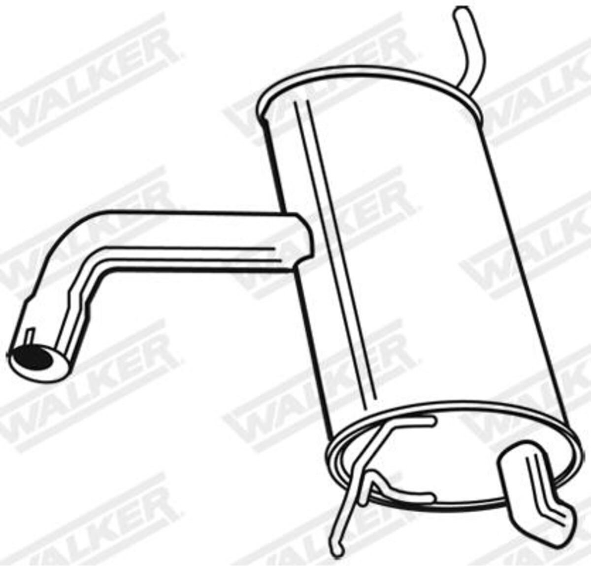Walker Silenziatore posteriore 23005