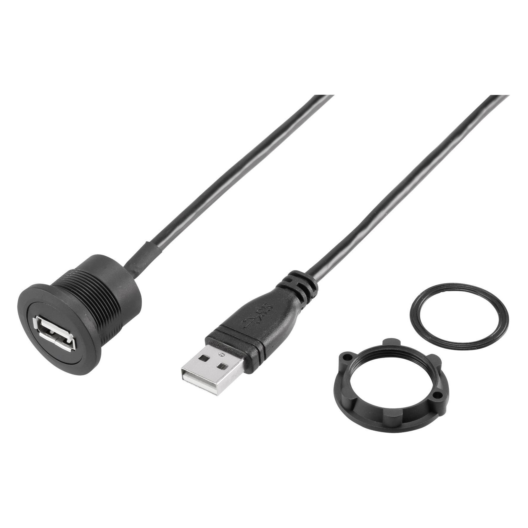 Tru Components A Einbaubuchse 2.0 (USB-19-BK)