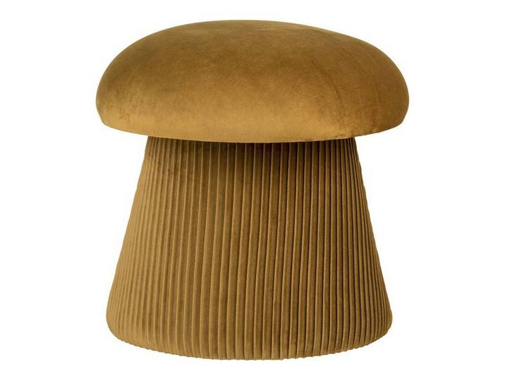 House Nordic Pouf Hampton Pouf Velour Ø39cm ocker.