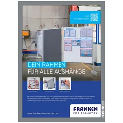 FRANKEN Magnetrahmen selbstklebend PRO A3 silber