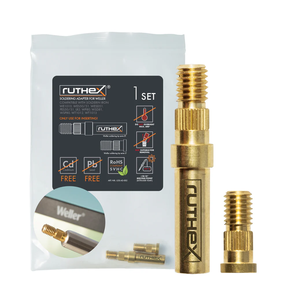 Ruthex Weller series ET & LT - WE1010, WP80, WEP70 compatible Soldering Tips Adapter LOE-AD-002