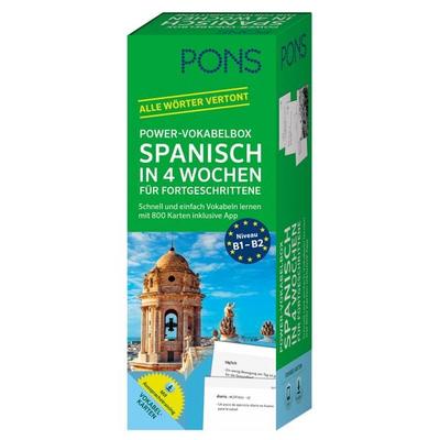 PONS Power-Vokabelbox Spanisch in 4 Wochen für Fortgeschrittene, Taschenbuch von , PONS Langenscheidt GmbH, 978-3-12-562071-1