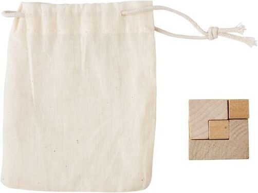Jeu personnalisé de cubes en bois - Amber bois coton brun