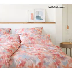 Elegante Bettwäsche Lucid Jersey - 155x220 cm + 40x80 cm	lucid pfirsich rosé