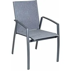 sitMOBILIA Gartenstuhl stapelbar Limbo Aluminium Grau