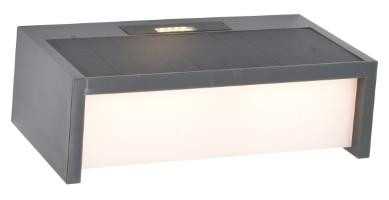 LUTEC Moderne wandlamp Telis grijs met solar