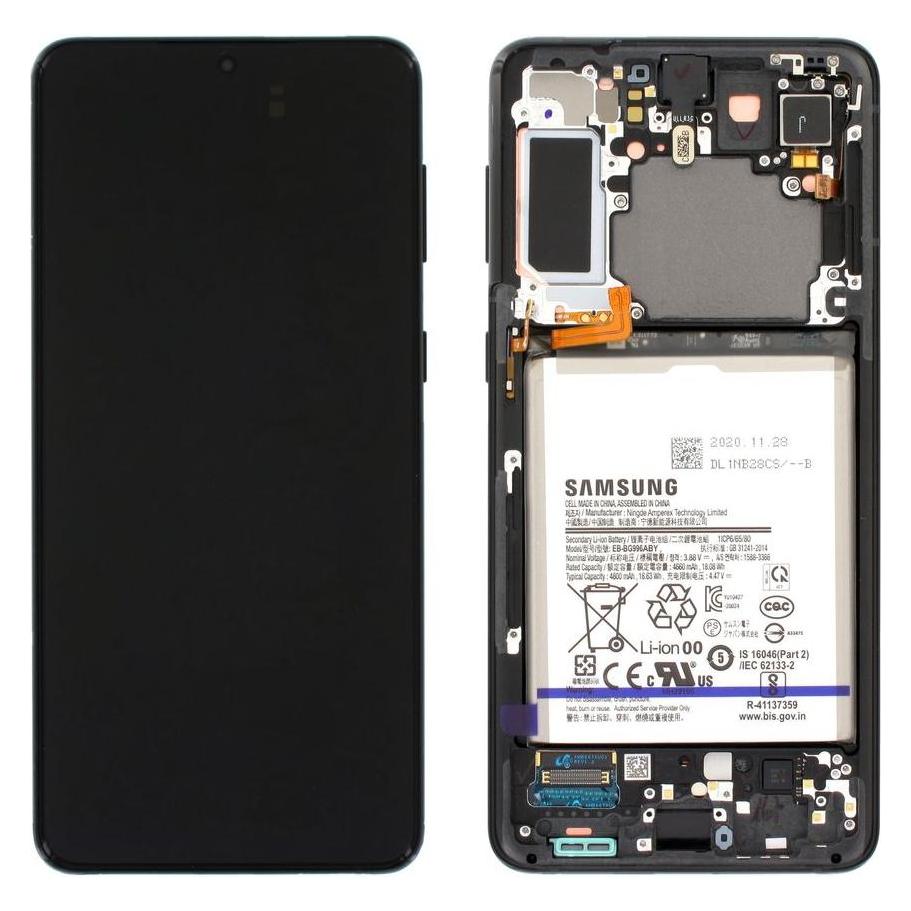 Samsung Galaxy S21+ Display with Battery Original - Black (Akku, Display, Samsung Galaxy S21+) (GH82-24555A)