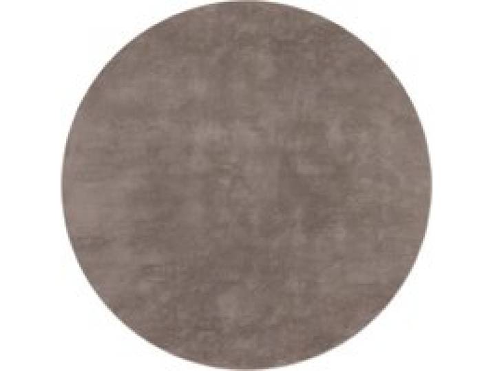 Tapis moelleux Solina taupe 80 cm rond