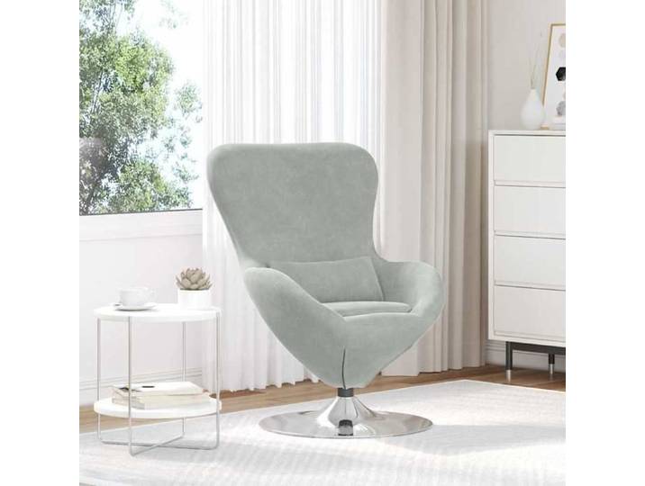 Gris clair Siège/Fauteuil - JILLE'S® 63x73x90cm - Fauteuil œuf - gris clair - 63x73x90cm Velours MEU3555327018447