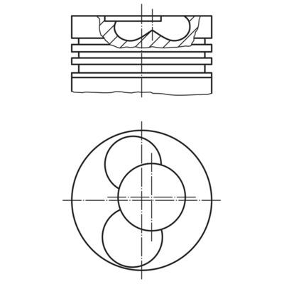 MAHLE Kolben 030 40 00 für Zylinder 1-2 CUPRA