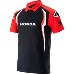 Alpinestars Honda Teamwear, Polo-Shirt - Rot/Schwarz - XL