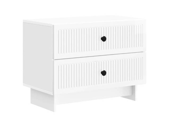 Chevet Vidaxl Cabinet de chevet Blanc brillant 62 x 34 5 x 47 5 cm