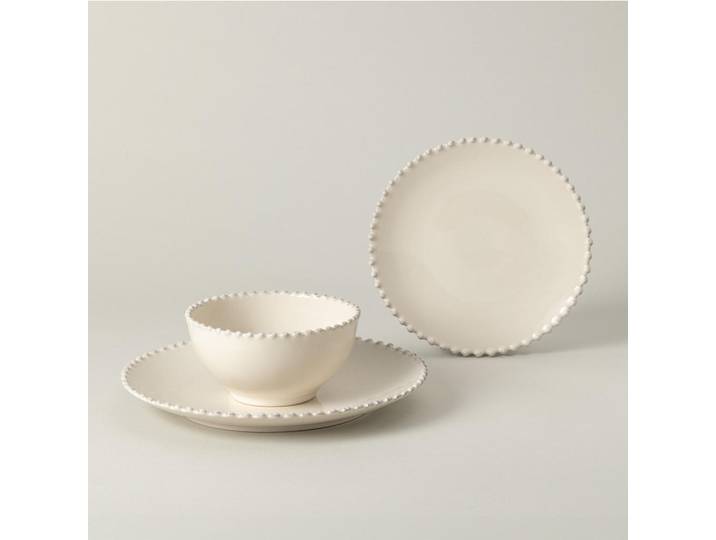 Costa Nova Kombiservice Pearl, Creme, Keramik, 12-teilig, 800 ml, Handmade in Europe, Essen & Trinken, Geschirr, Geschirr-Sets, Kombiservice