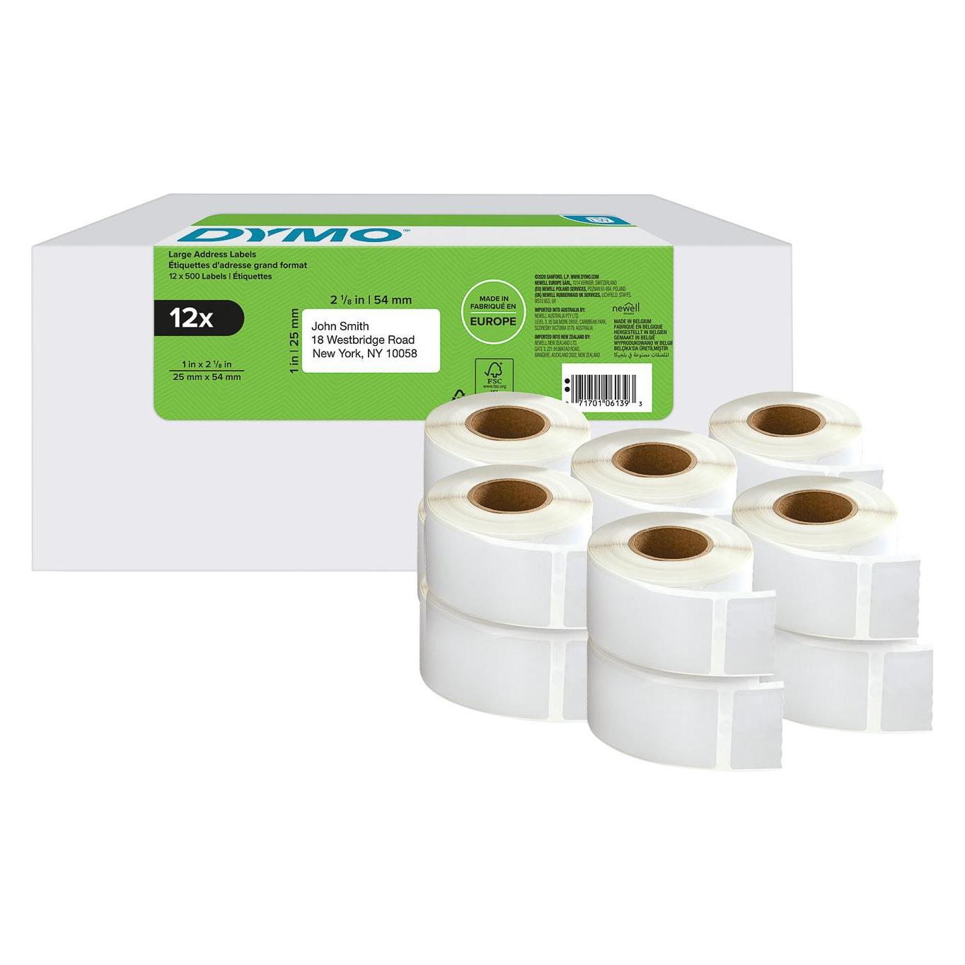 Dymo LW-Rücksendeetiketten Grosspack. 2Rl 500St/Rol (25 mm) (2177563)