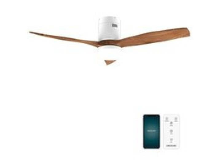 Cecotec - Ventilateur de Plafond avec Lumière EnergySilence Aero 5600 Aqua WhiteDarkWood Connected - 40 W 6 Vitesses
