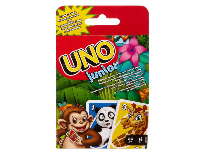 jeu de cartes uno® junior pour enfants à partir de 3 ans