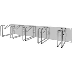 Rittal Cable management panel with steel rings, 2U, 19 inch, 1 pc(s), Serverschrank Zubehör, Grau