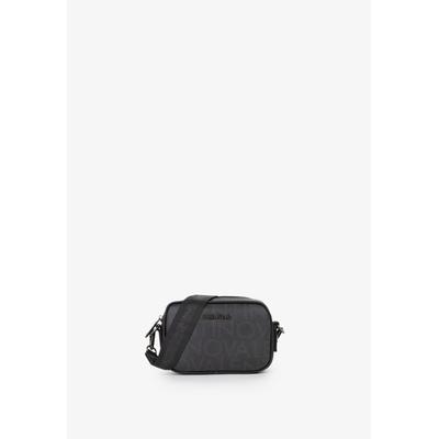 Umhängetasche VALENTINO BAGS "KING RE", Herren, Gr. B/H/T: 18cm x 12cm x 5cm, schwarz, Lederimitat, Taschen Umhängetasche, Herren, Schultertasche, Kamarabag mit Logoschriftzug