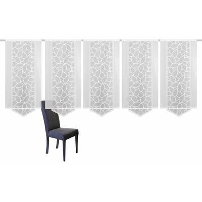 Schiebegardine HOME WOHNIDEEN "JENNA" Gr. 1, weiß, B:57cm H:145cm, Jacquard, Polyester, Gardinen, Schiebevorhang Jacquard Set, inkl. Befestigungszubehör