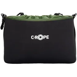 C-Rope Kamerabeutel V2 (Kamera Beutel, Kamera Schultertasche, 1 l), Kameratasche, Grün, Schwarz