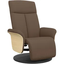 vidaXL Relaxsessel mit Fußteil Braun Stoff