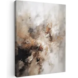 LEINWANDBILD Farbe - Abstrakt - Beige - Kunst Room Decor 30x40 cm