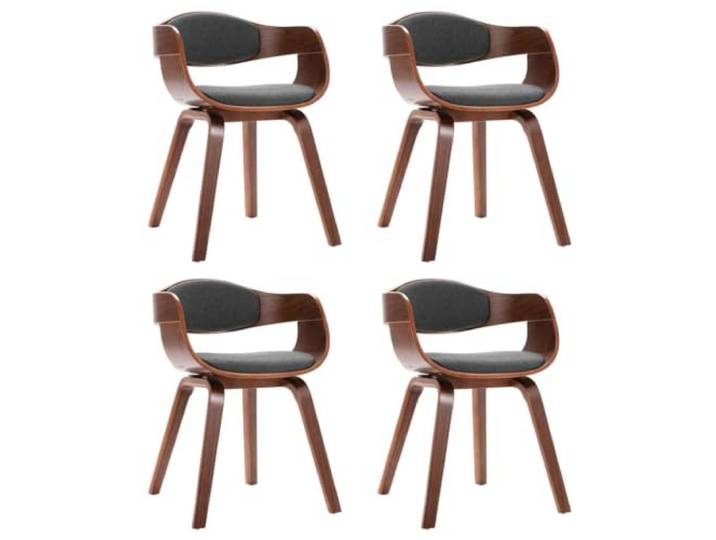 HKLGBVCR Essstühle, gebogenes Holz und Stoff, 4 Stück Rahmen aus gebogenem Holz, gepolsterter Sitz, weicher Stoff, ergonomisches Design, 110 kg pro Sitz