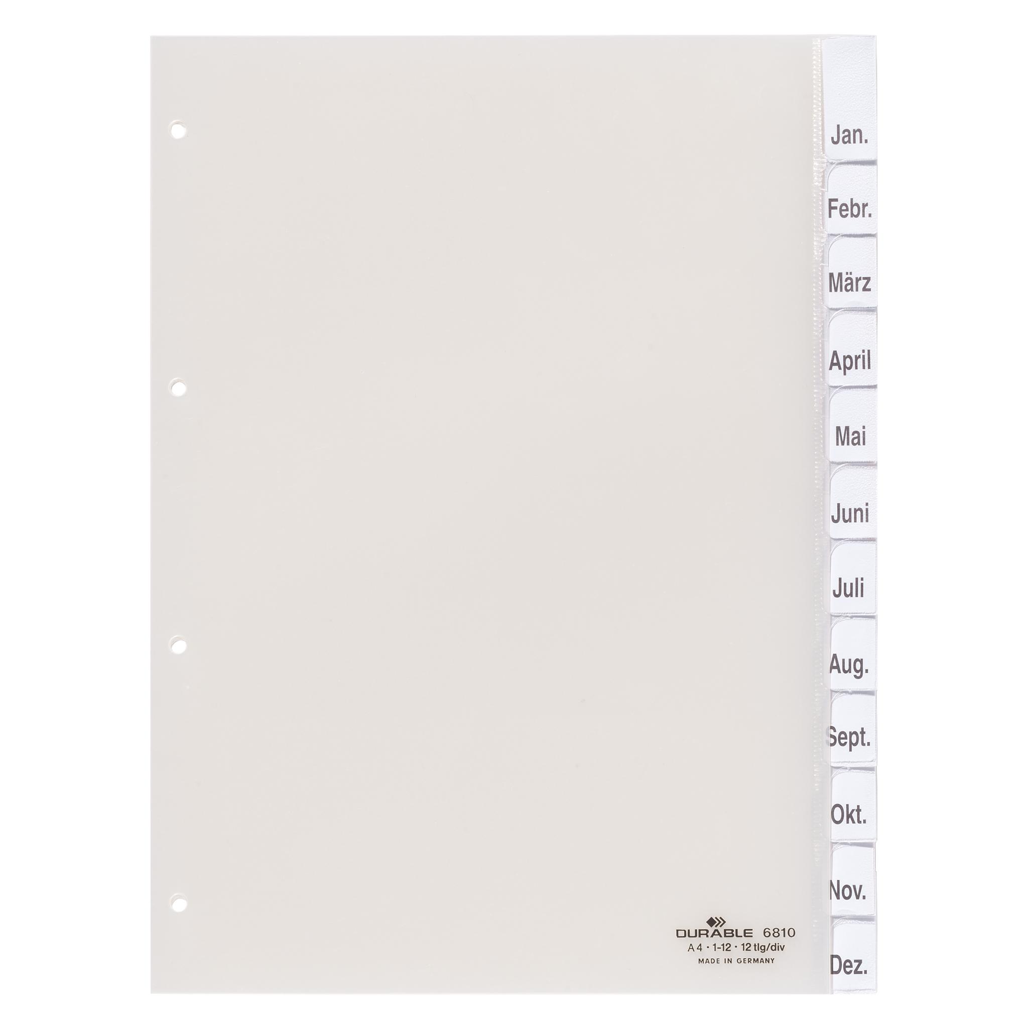 Durable REGISTER 12 BLATT UMSCHWEISST 1-12 1 ST 681019 (681019)