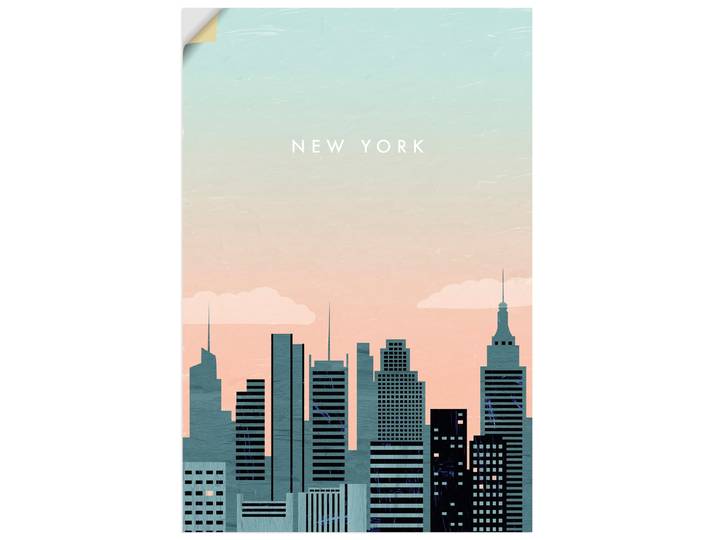 Wandbild ARTLAND New York , bunt (farbe bild(er): blau), B:80cm H:120cm, Bilder, Wandbild, als Alubild, Leinwandbild, Poster, Wandaufkleber in verschied. Grössen